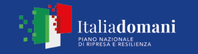 Logo of the Italia Domani program